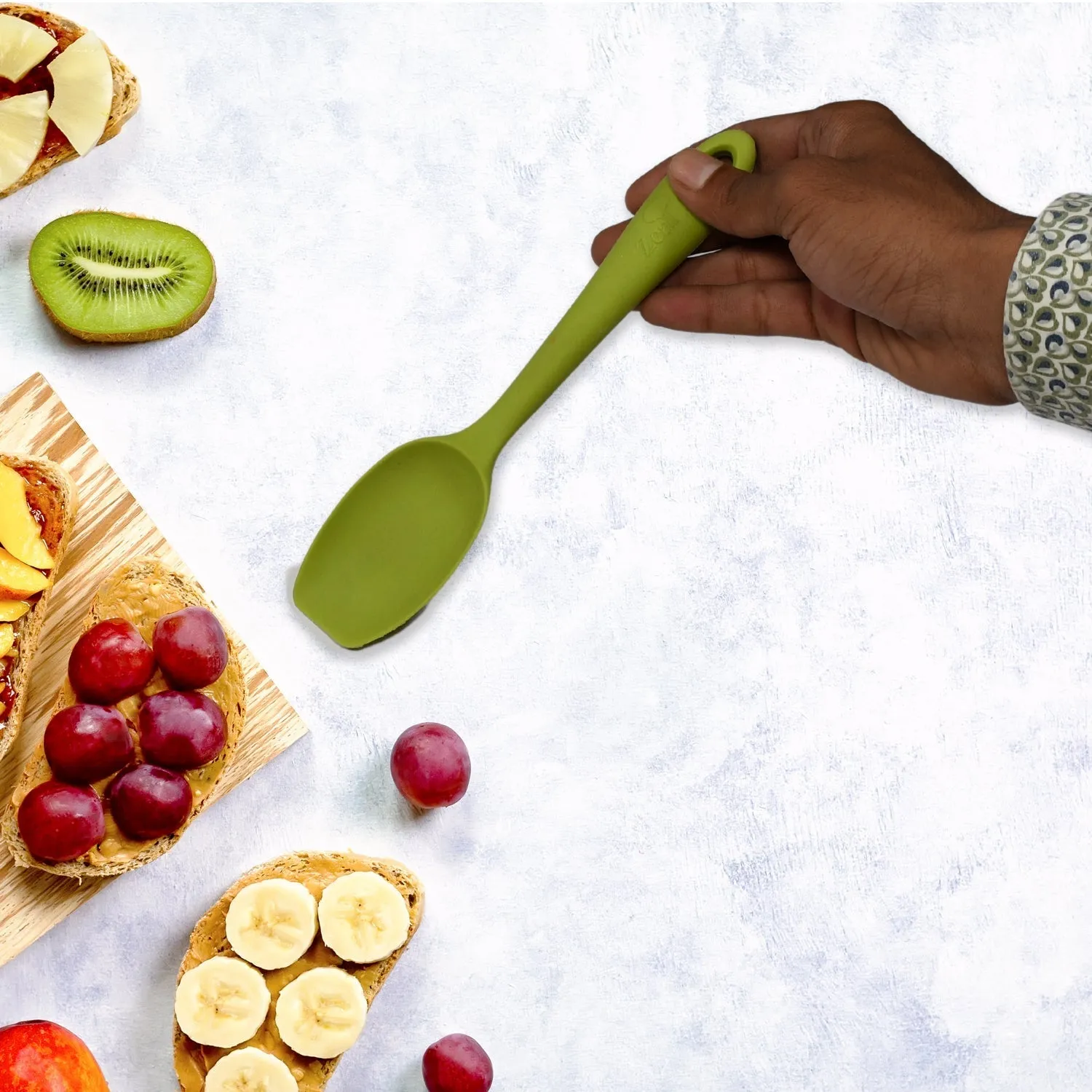 5416 Spatula BPA-Free Silicone Scrape Batters, Flip Eggs, Ice Cakes, More Dishwasher Safe & Heat Resistant Cooking, Baking.