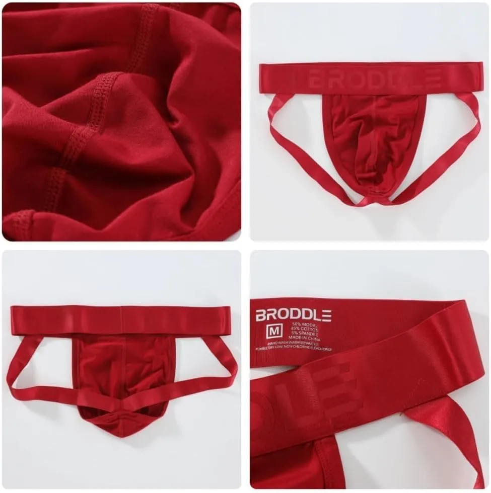 BRODDLE Men's Jockstrap Athletic Supporter Male Active Sport Jock Straps Underwear