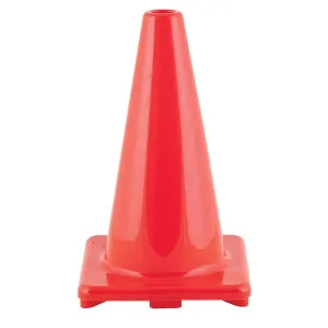 Champion Sports Hi-Visibility Flexible Vinyl Cone, Weighted, Orange, 18 Inch Length