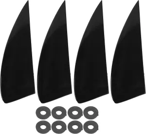 EVTSCAN Surfboard Fins, 4Pcs Surfboard Fin Set Plastic Surf SUP Fins for Long Board Paddle Board Surfboard Tail