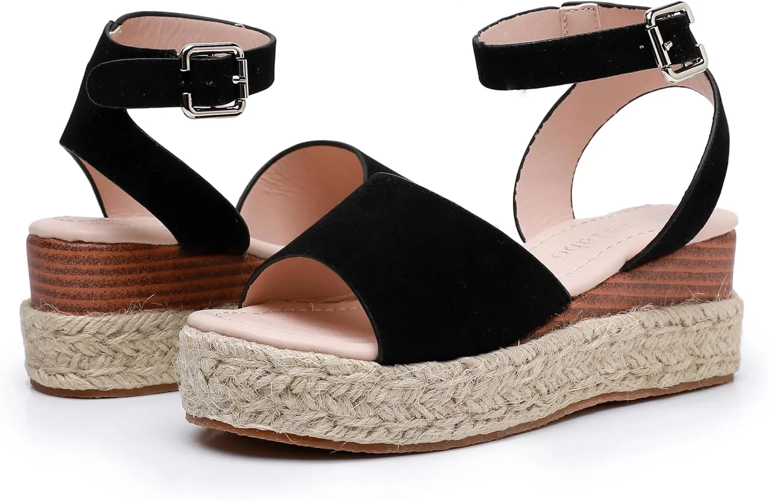 Felabo Girls' Flatform Espadrille Sandals  Open-Toe, Adjustable Ankle Strap, Casual Summer Shoes (Little Kid/Big Kid)