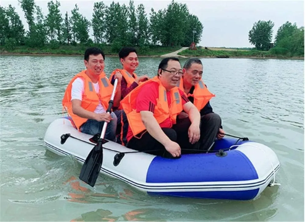 Inflatable Kayak,Thickened Brushed Bottom Plate, 3 Independent Air Chambers, Suitable for Fishing, Drifting, and Rescue Boat,2.6M