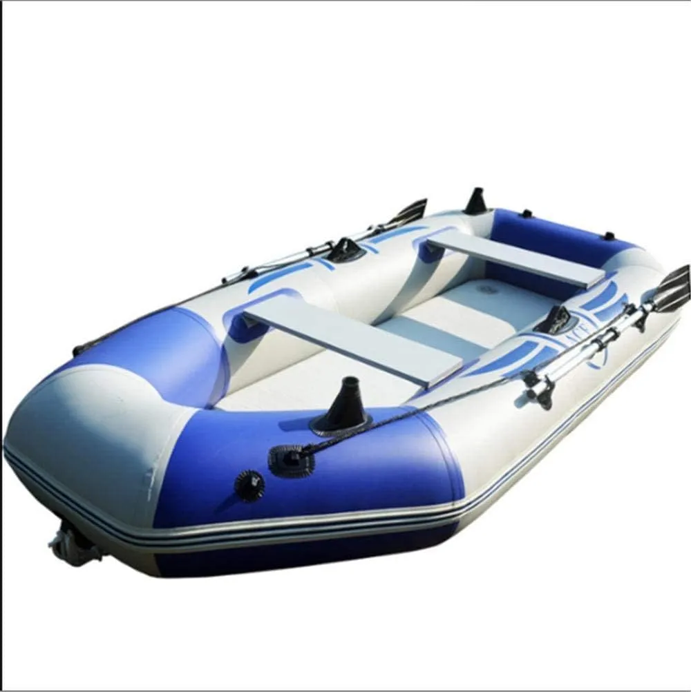 Inflatable Kayak,Thickened Brushed Bottom Plate, 3 Independent Air Chambers, Suitable for Fishing, Drifting, and Rescue Boat,2.6M
