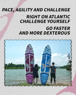 Inflatable Stand Up Paddle Board 11'x34 x6 with Accessories,Pink,White Red, for Enhanced Rigidity