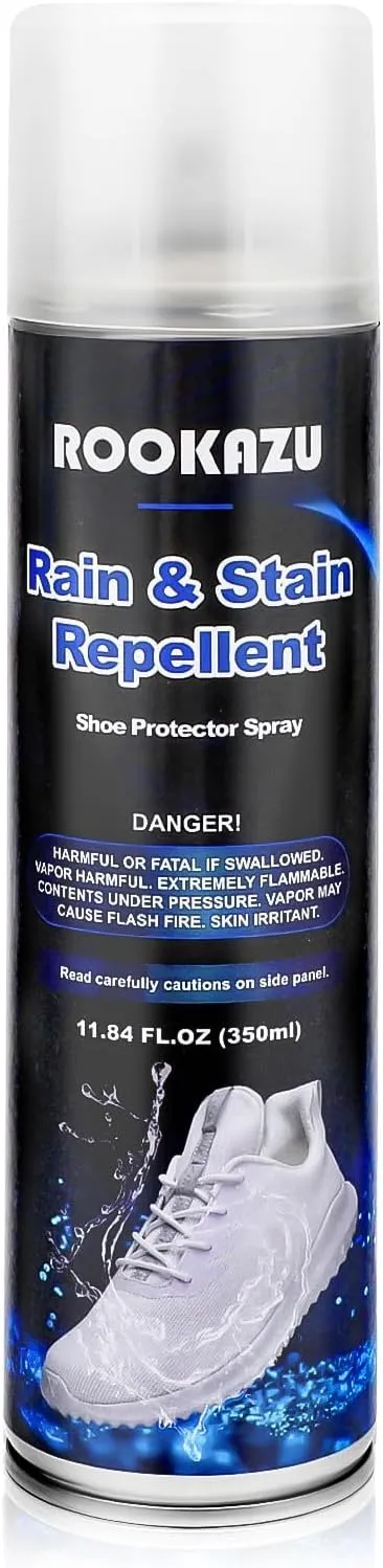 Shoe Protector Spray, 11.84 Fl Oz, Rain andStain Waterproof for Leather, Suede, Sneakers, Boots