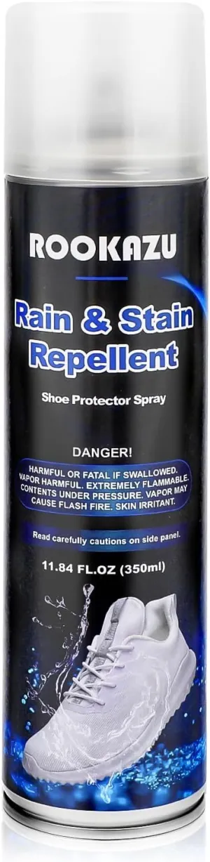 Shoe Protector Spray, 11.84 Fl Oz, Rain andStain Waterproof for Leather, Suede, Sneakers, Boots