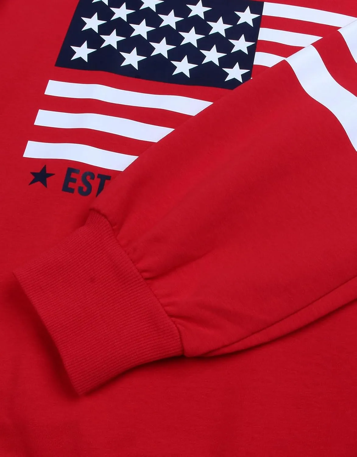 Women's Long Sleeve V Neck Colorblock Sweatshirts Loose Casual Patriotic flag Pullover Shirt