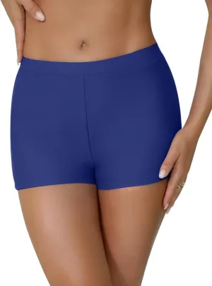 Women's Swim Shorts 1.3" High Waisted Quick Dry Bikini Swimsuit Bottoms Board Shorts Bathing Suit